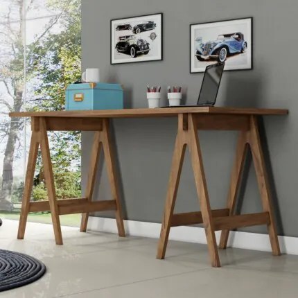 Mesa Escritorio 1,35m Cavalete MDF (6489) - Imagem 6