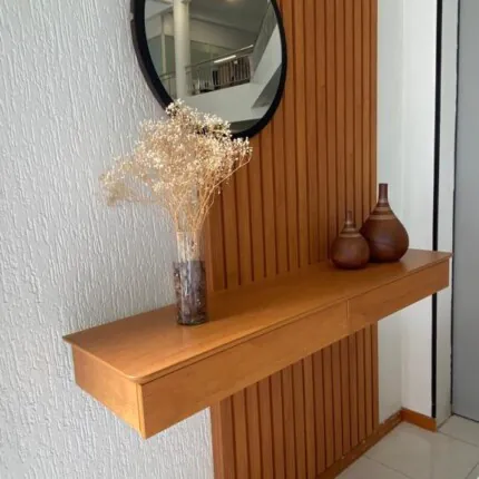 Aparador 136cm com Painel Ripado e Espelho (664-856) - Imagem 5