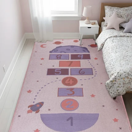 Tapete 1m x 1,50m Domani Amarelinha Rose (2702)