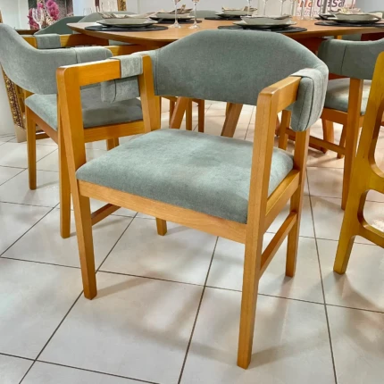Mesa 1,80m Sofia (1452) com 6 Cadeiras Vera com Braço (2914) - Imagem 4