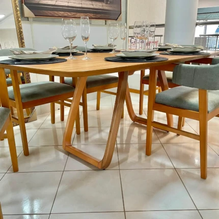 Mesa 1,80m Sofia (1452) com 6 Cadeiras Vera com Braço (2914) - Imagem 3
