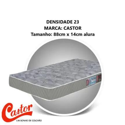 Solteiro- Colchão D-23 CASTOR 88cm x 14cm (3664)