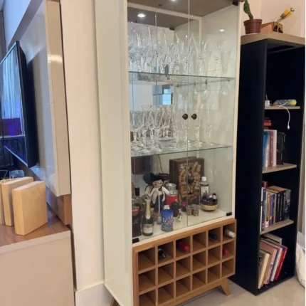 Cristaleira C712 74cm com LED e 100% MDF (5300)