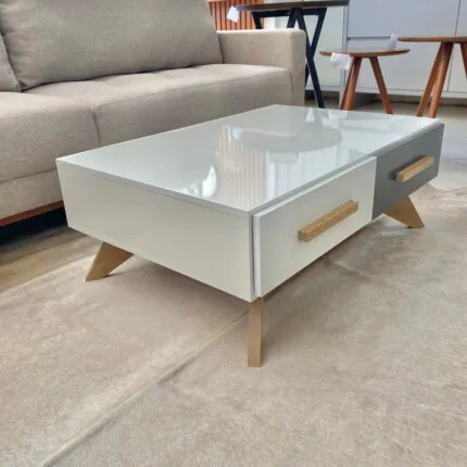 Mesa de Centro com 2 Gavetas TB716 MDF (1133)