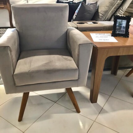 Poltrona Duna Assento com Pillow - Tecido Veludo (874) - Imagem 4