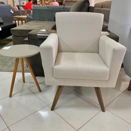 Poltrona Duna Assento com Pillow – Tecido Linho (3696) - Imagem 4