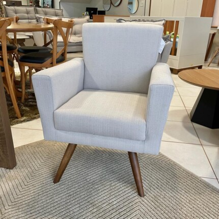 Poltrona Duna Assento com Pillow – Tecido Linho (3696) - Imagem 1