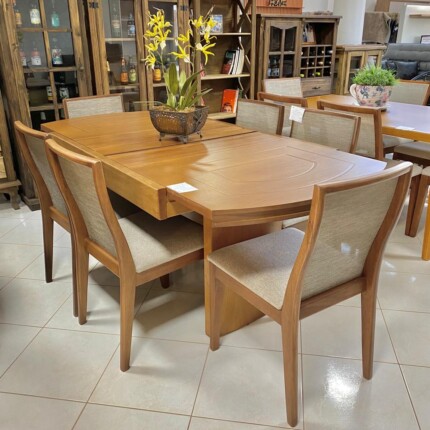 Mesa Extensivel Lorena (5067) com 06 Cadeiras Arizona (592) - Imagem 1