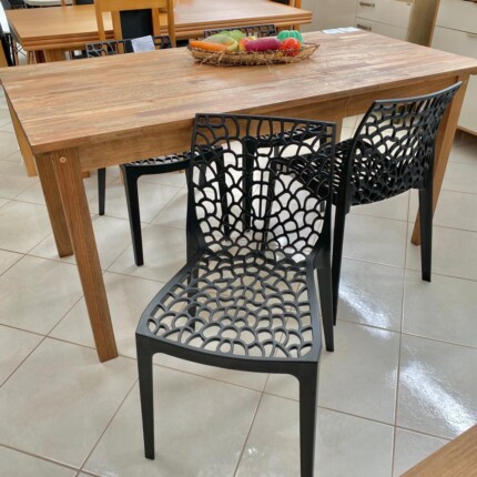Mesa Rustica 1,20m (1858) com 4 Cadeiras Gruvyer Preto (6836) - Imagem 4