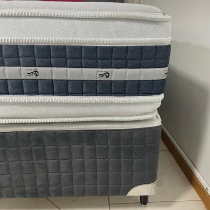 Cj. Box Queen 1,58m Castor Silver Air - Conforto Médio/Firme (1278) - Imagem 3