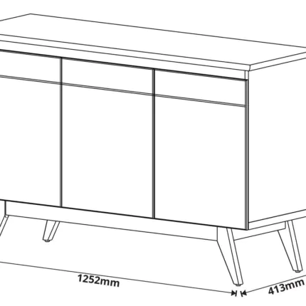 Balcao Buffet 1,25m Classic 3 Portas (2648) - Imagem 5