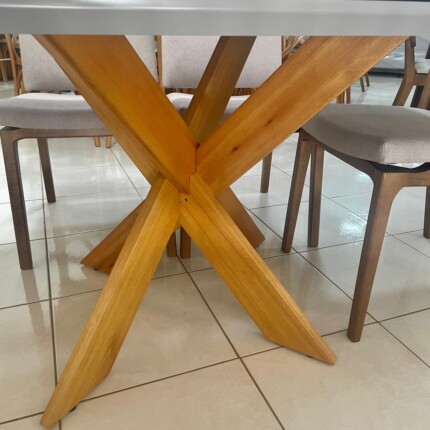Mesa 1,55m com Vidro Cinza (190) com 6 Cadeiras Hill (6550) - Imagem 3