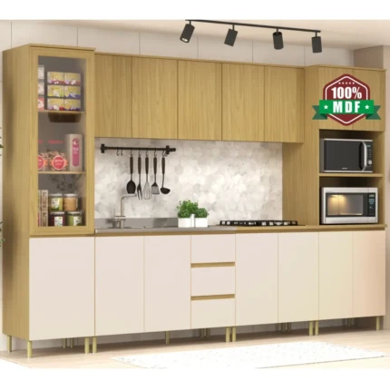 Cozinha 3,20m 100% MDF Florença Off White (5020)