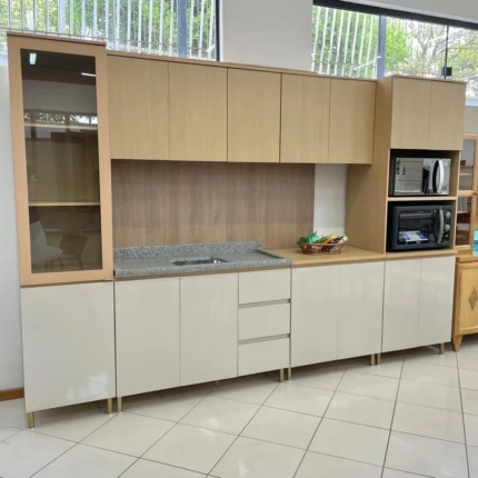 Cozinha 3,20m 100% MDF Florença Off White (5020) - Imagem 3