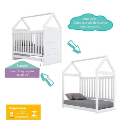Berço e Mini-Cama Montessoriano Americano (668) - Image 3