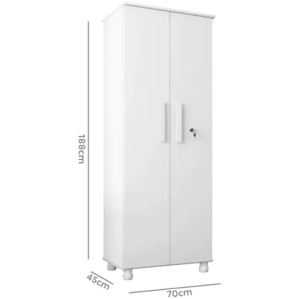 Armário 70cm Multiuso 2 Portas Torino com Chave (4698) - Imagem 3