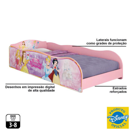 Cama Solteiro Princesas da Disney (4398) - Imagem 4