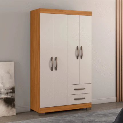 Roupeiro 1,08m 4 Portas NT5005 Freijo (79) - Imagem 3