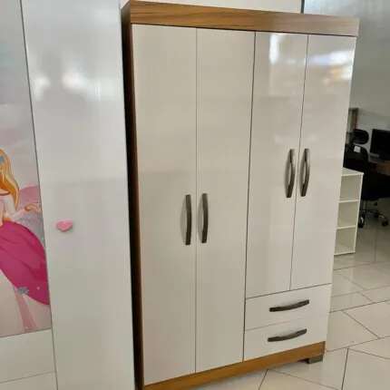 Roupeiro 1,08m 4 Portas NT5005 Freijo (79) - Imagem 1