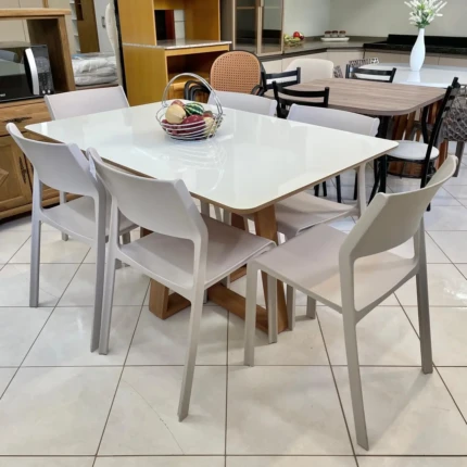 Mesa 1,35m Freijo (2213) com 06 Cadeiras Mykonos (6532) - Imagem 3