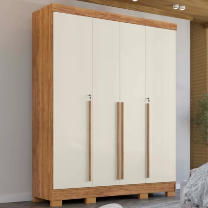 Roupeiro 1,60m 4 Portas Domus Off (2342) - Imagem 4
