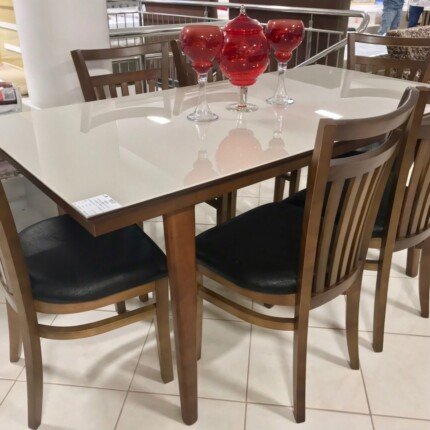 Mesa 1,80m Larissa (991) com 6 Cadeiras Larissa (2823) - Imagem 3