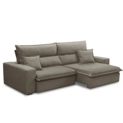 Sofa 2,50m Trieste Veludo Marrom (3114) - Imagem 3