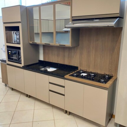 Cozinha 2,72m com Vidro Bronze Modulada 100% MDF Connect (5976) - Imagem 6