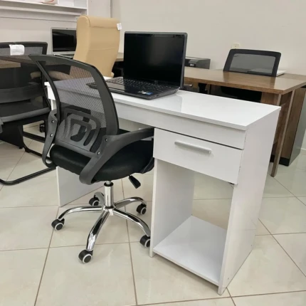 Mesa Escritorio 1,08m Branco 1 Gaveta (4273)
