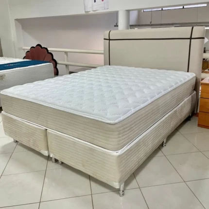 Cj. Box Queen 1,58m New Revolution – Conforto Médio – Castor (941) - Imagem 1