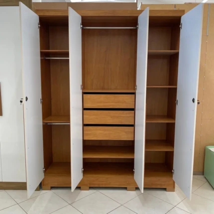 Roupeiro 1,60m 4 Portas Domus Off (2342) - Imagem 3