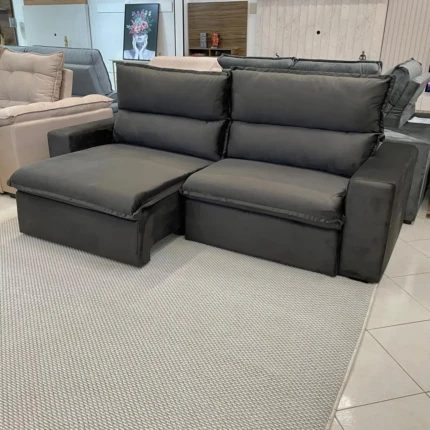Sofa 2,50m Trieste Veludo Escuro (3114)