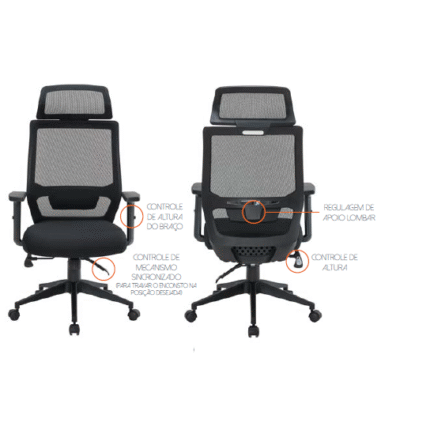 Cadeira Giratoria Presidente TOP Genebra (2372) - Image 6