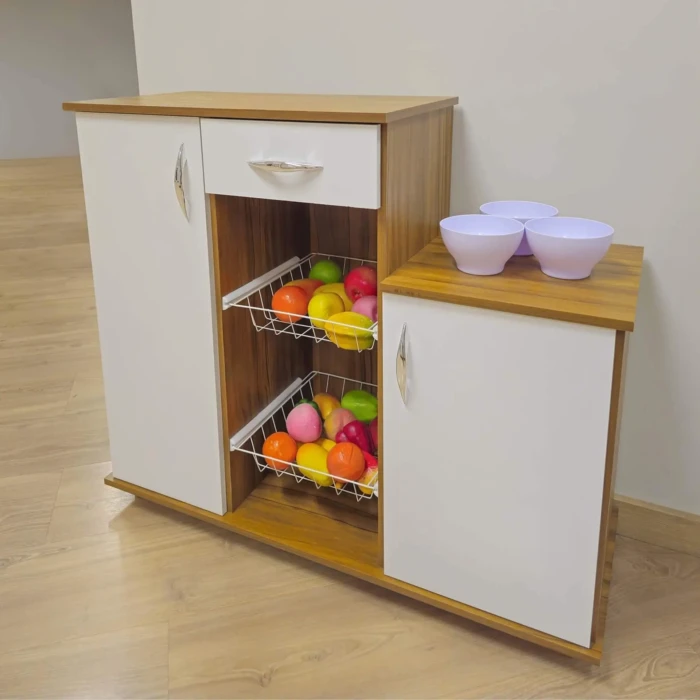 1,03m - Notavel - Balcao Fruteira New Diva FREIJO-BRANCO(CD 2554) (2)