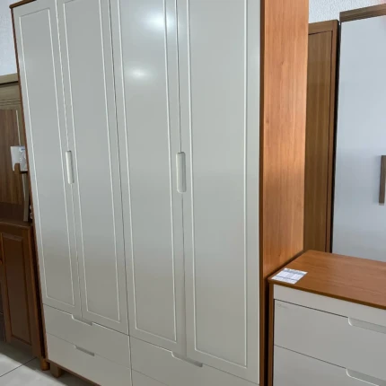 Roupeiro 1,49m 4 Portas MDF Off (2786) - Imagem 3