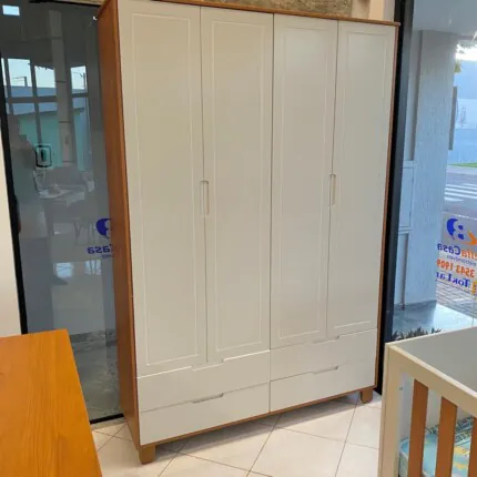 Roupeiro 1,49m 4 Portas MDF Zupa Off (2786) - Imagem 1