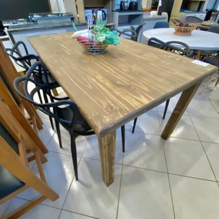 Mesa Rustica 1,60m em Madeira (6363) com 4 Cadeiras Aviv Allegra (1203) - Imagem 4