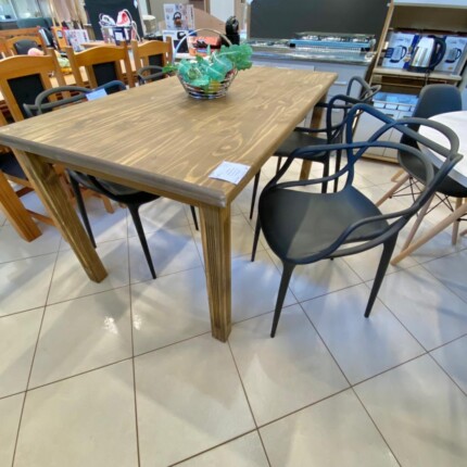 Mesa Rustica 1,60m em Madeira (6363) com 4 Cadeiras Aviv Allegra (1203) - Image 3