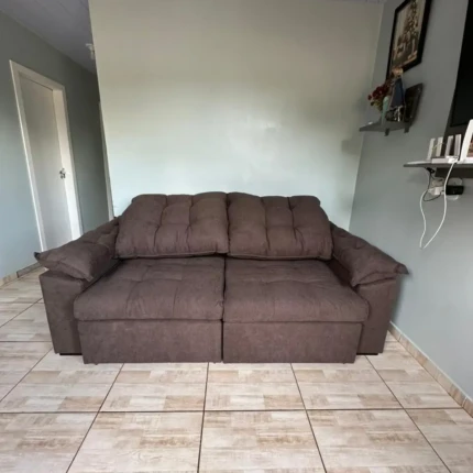 Sofa 2,10m Ferrero com Braços Almofadado Boucle (2565) - Imagem 3