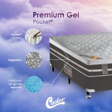 Cj. Box QUEEN 1,58m Castor Gel Premium Pocket (3385) - Imagem 7