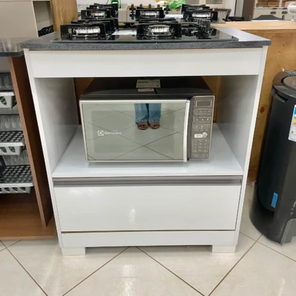 Balcão 75cm  Para Cooktop Branco (4275)