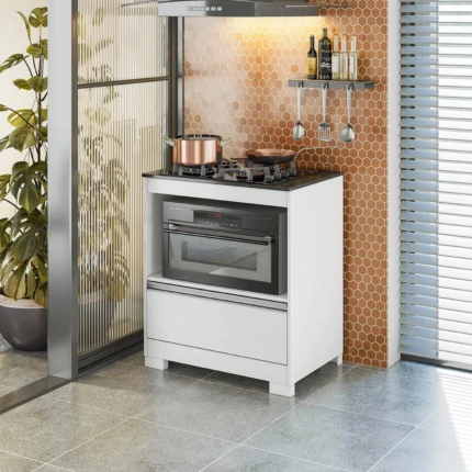 Balcão 75cm  Para Cooktop Branco (4275) - Imagem 1