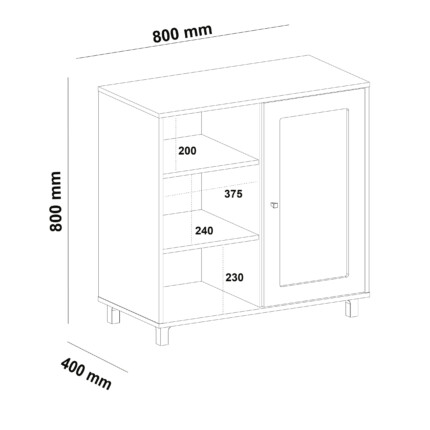 Balcao Buffet 80cm 1339 Charlote Cor Menta (4903) - Image 3
