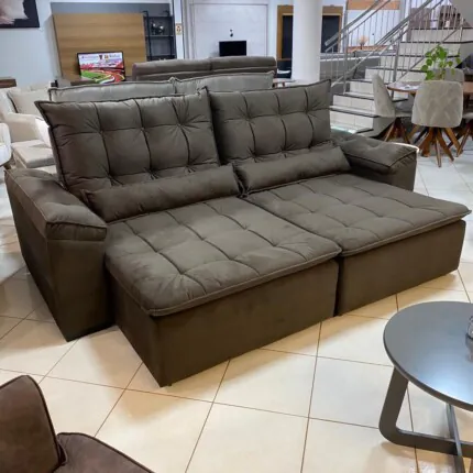 Sofa 2,50m Milão - Veludo Escuro (5167) - Imagem 1