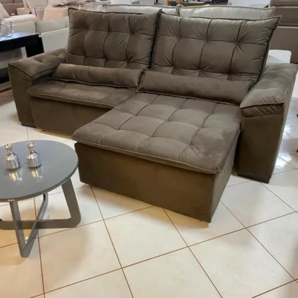 Sofa 2,50m Milão - Veludo Escuro (5167) - Imagem 4