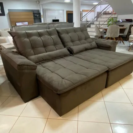 Sofa 2,50m Milão - Veludo Escuro (5167) - Imagem 7