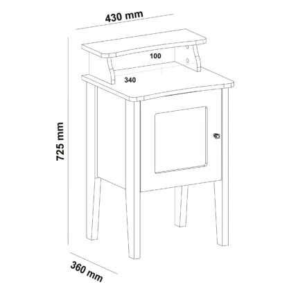 Mesa de Apoio Charlote 43cm Cinamomo (1399) - Imagem 4