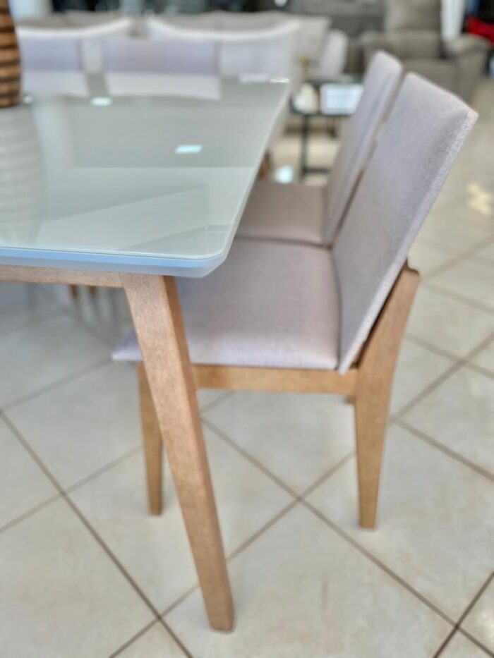 Conjunto Mesa de Jantar Quadrada - ELITTE PLUS com 8 cadeiras - AKILA