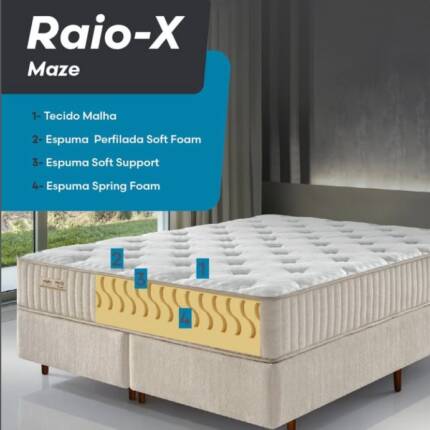 Cama Baú Queen 1,58m com Colchão Maze Ecoflex (2490-6120) - Imagem 6