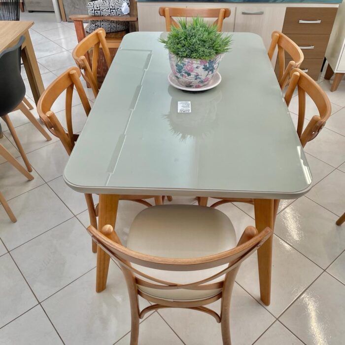 Conjunto de mesa com 6 cadeiras para area externa - Rafaele